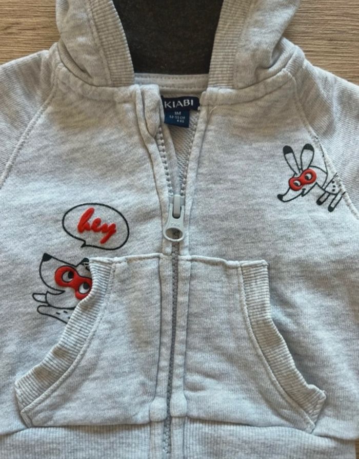 Sweat / gilet zippé 1 mois Kiabi - photo numéro 4