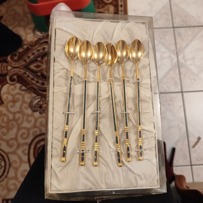 Cuillères dorées à l'or fin - photo numéro 6