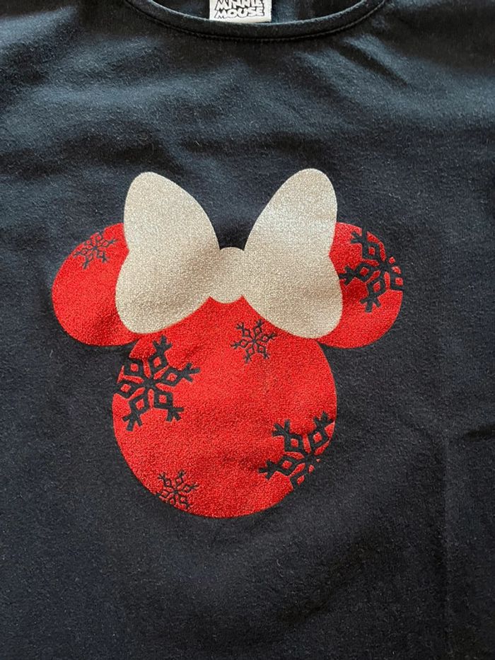 Tee-shirt Disney Minnie Mouse Noël 10 ans - photo numéro 3