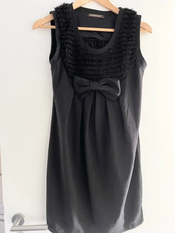 Robe noire avec noeud luizacco 36