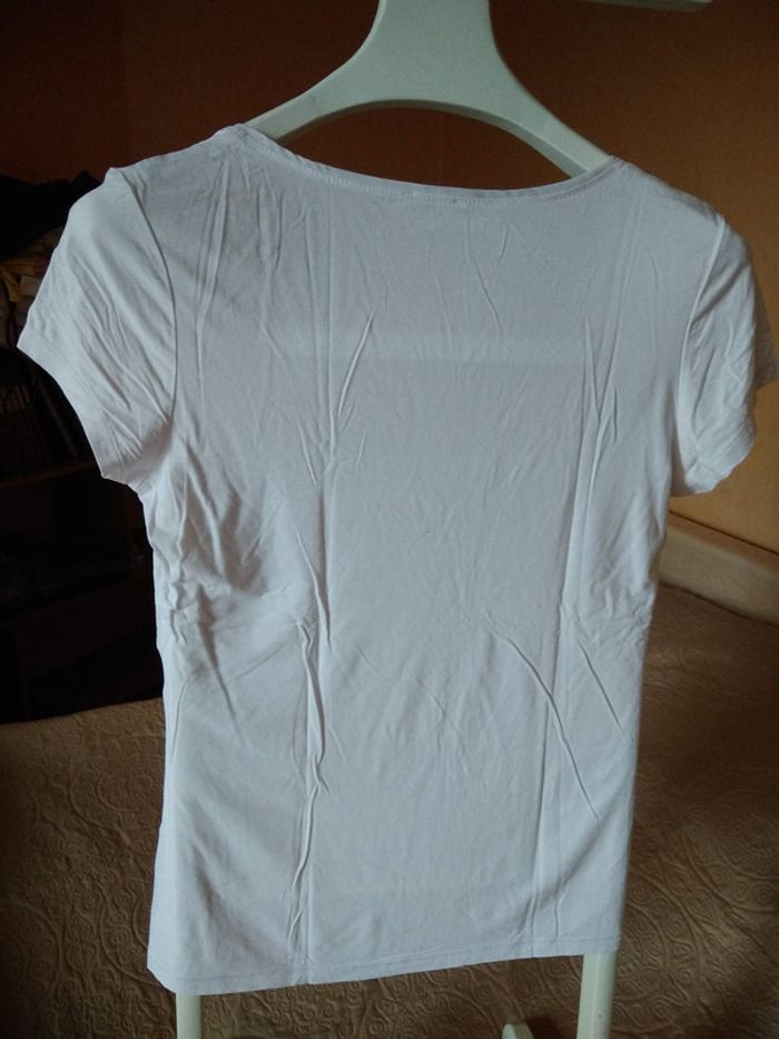 T-shirt blanc à strass femme - photo numéro 2