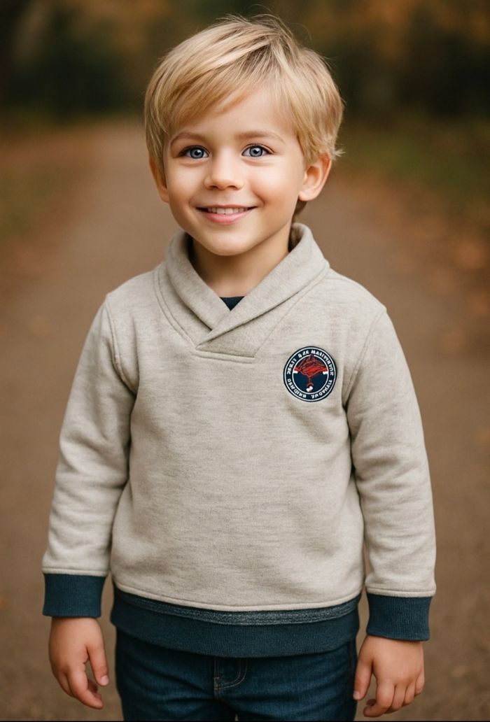 Pull Z 4 ans gris chiné – parfait pour l’automne 🍂 tout doux et impeccable !