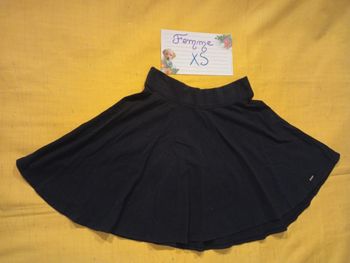 Jupe courte en coton bleu marine Hollister XS