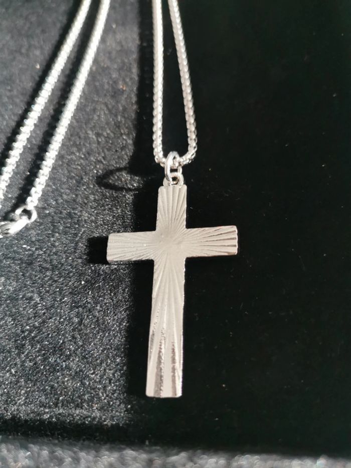 Collier et pendentif spirituel croix chrétienne - photo numéro 2