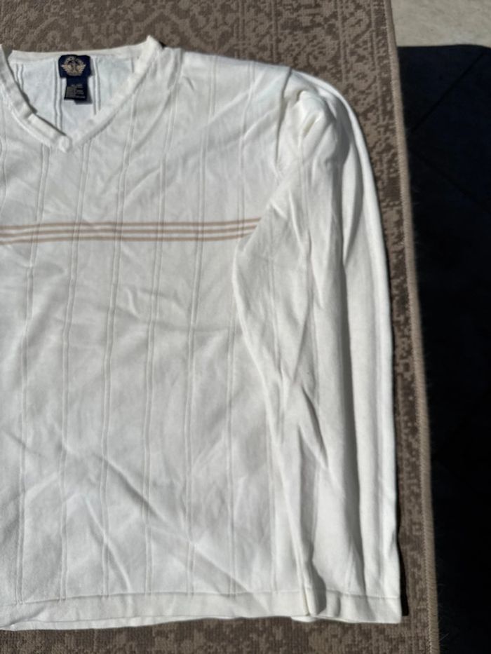 Pull blanc col V Dockers femme - Taille XL - photo numéro 5
