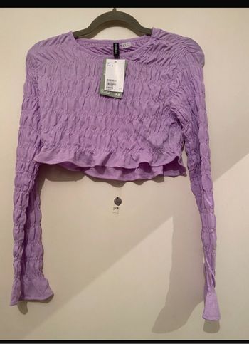 Crop top parme H&M taille S neuf