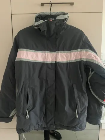 Manteau de ski femme taille M Lisker gris rose rouge