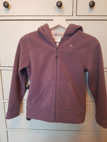 Gilet polaire à capuche. 10 ans fille