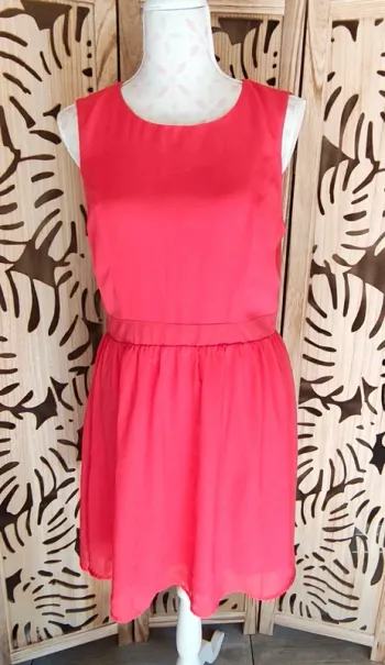 Robe fluide fushia T 40 Only