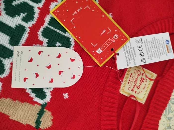 Pull de Noël pour Femme Rouge Renne Rudolph Echarpe - photo numéro 6