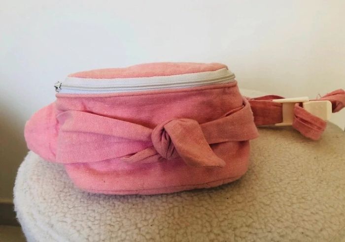 Petite Sacoche banane vintage rose style barbie girl - photo numéro 6