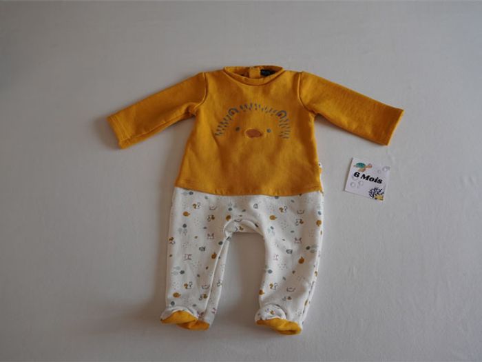 Lot n°3 de 3 Pyjamas sweat et velours (In Extenso, Gémo, Mes petits cailloux) en 6 mois - photo numéro 4