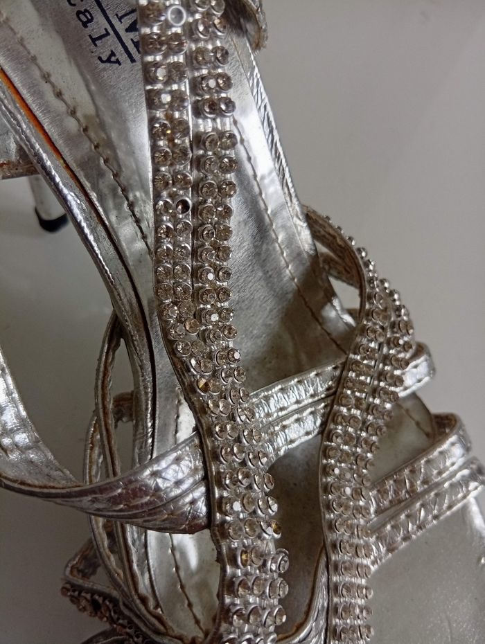 sandales talon aiguille chromé chaussures - photo numéro 2