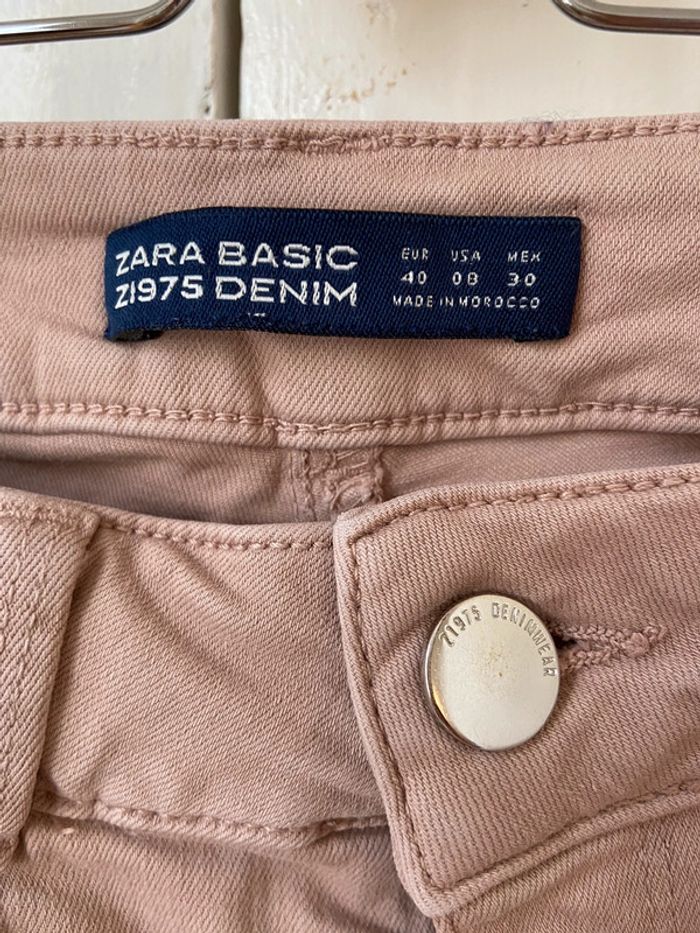 Slim Zara rose grisé taille 40 (équivalent 36) - photo numéro 3