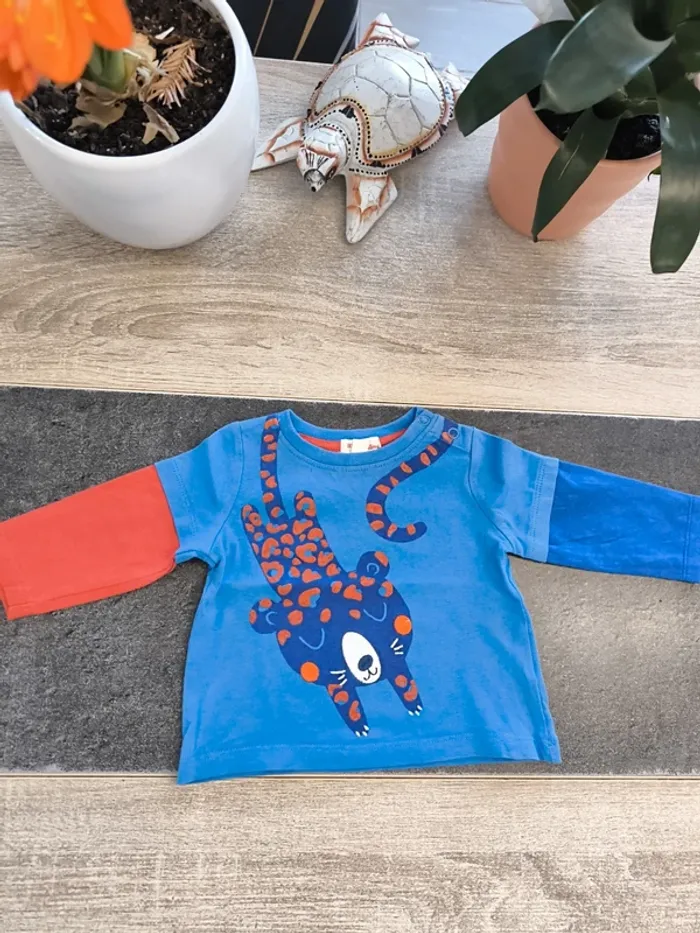 Tee-shirt garçon ml 6 mois Dpam - photo numéro 2