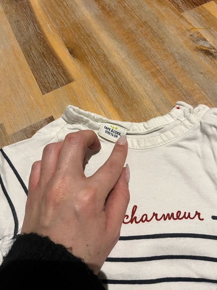 T shirt manches longues 12 mois - photo numéro 2