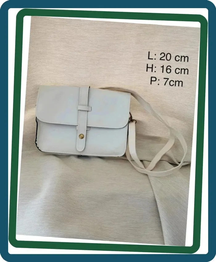 Sac à bandoulière minimaliste couleur crème