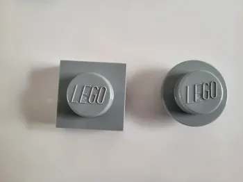 Lego - 2 magnets plastique gris