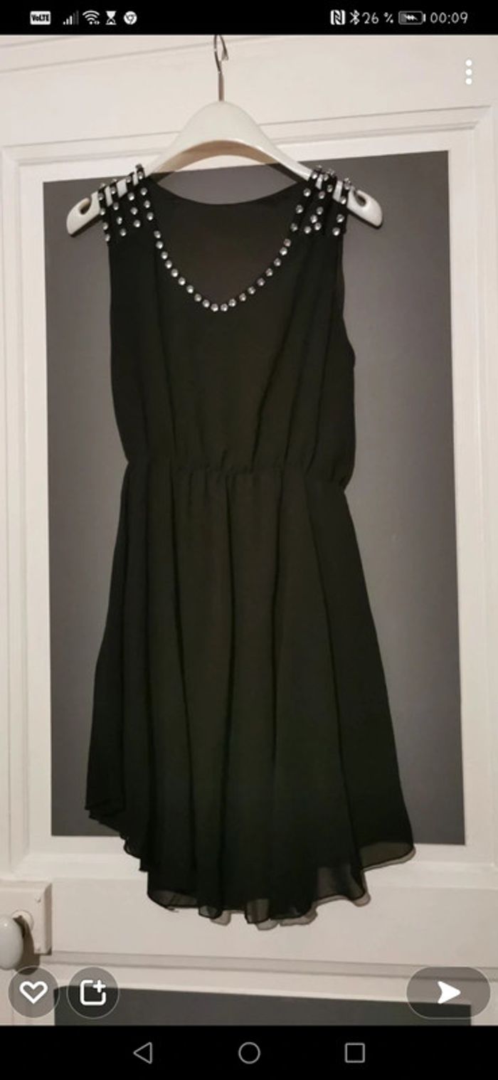Robe noir strass
