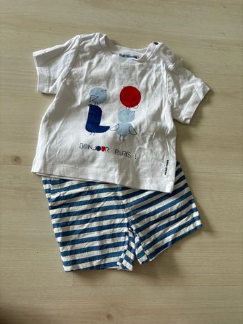 Ensemble short + t shirt JACADI neuf 12 mois