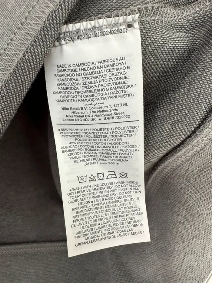 Nike pull gris taille L pour homme neuf avec étiquette - photo numéro 4