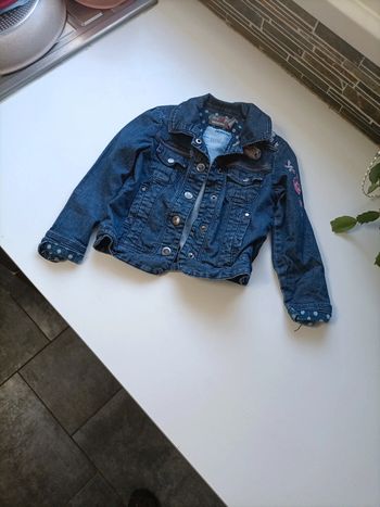 Veste en jean avec motif