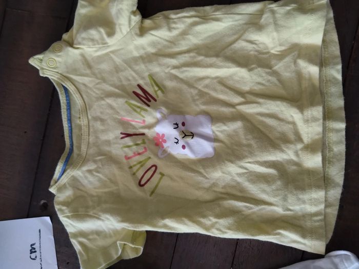 Lot de t shirt été bébé fille 9 mois lupilu - photo numéro 5