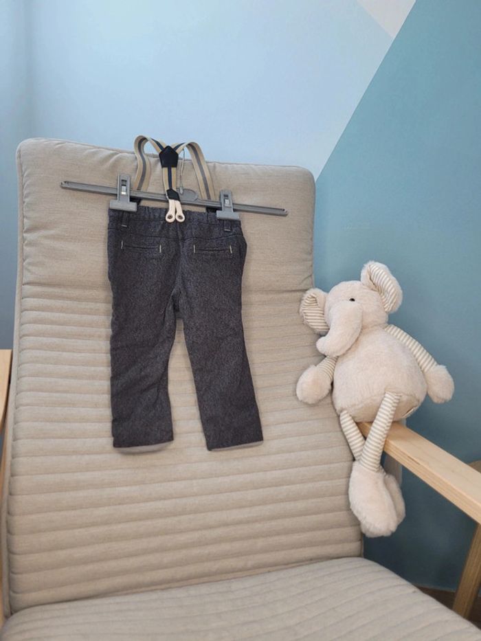 Pantalon bretelles 12 mois - photo numéro 3