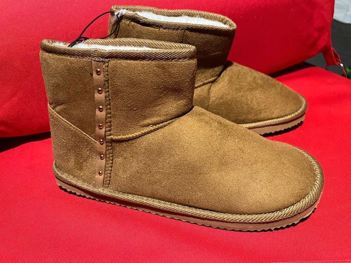 Chaussons pantoufles bottines boots femme 40 marron fourrées neuf - photo numéro 2