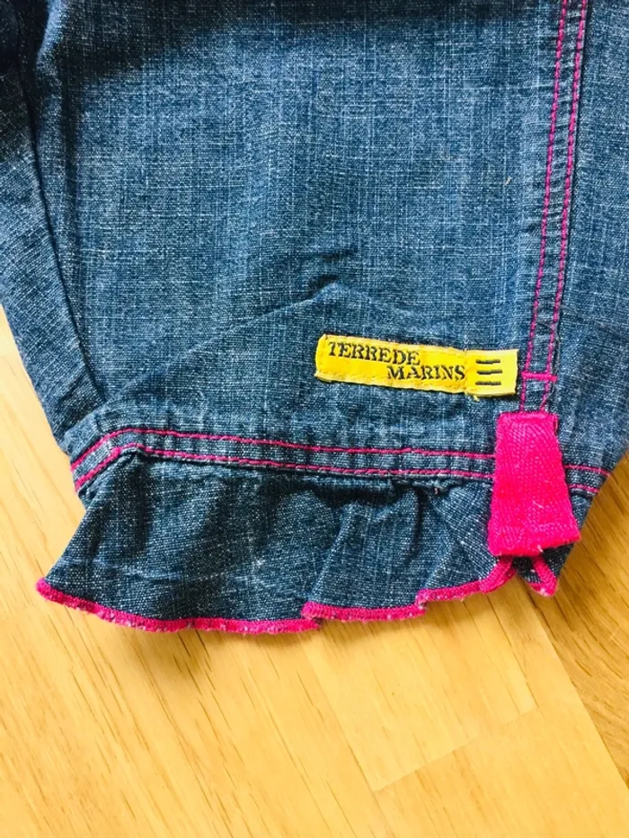 Petit ensemble pantalon + tee shirt marin fille 12 mois - photo numéro 4