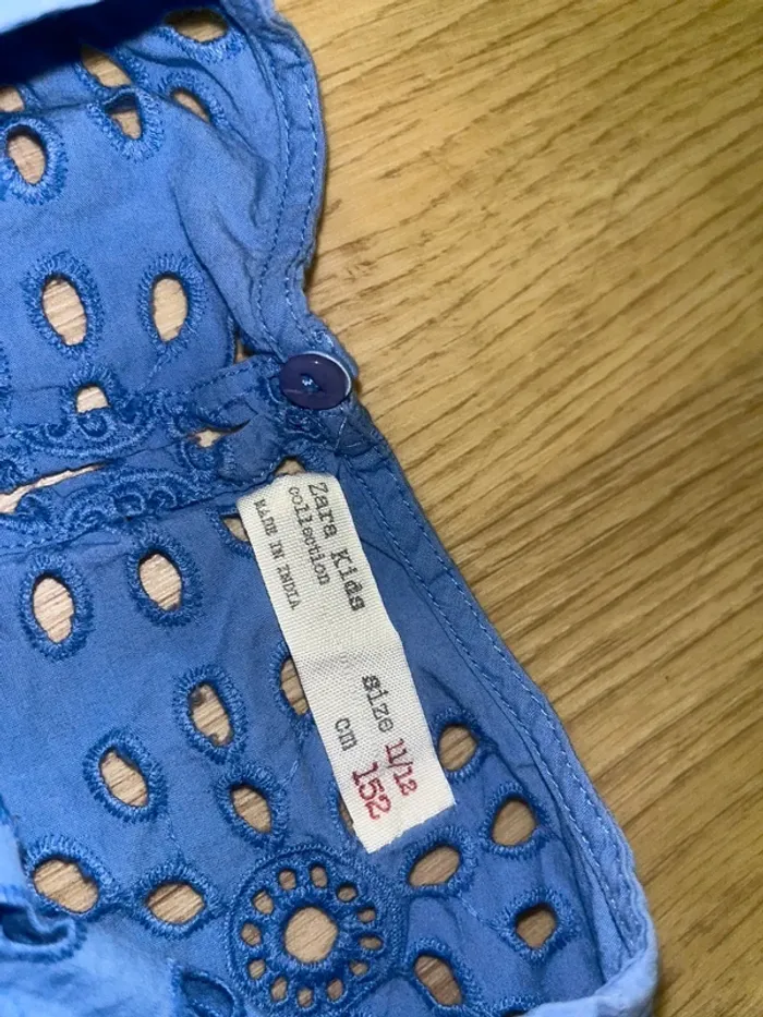 robe broderie zara bleu 11/12ans - photo numéro 7