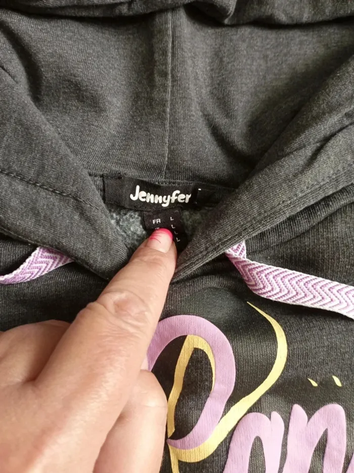 Pull à capuche Jennyfer taille l - photo numéro 5