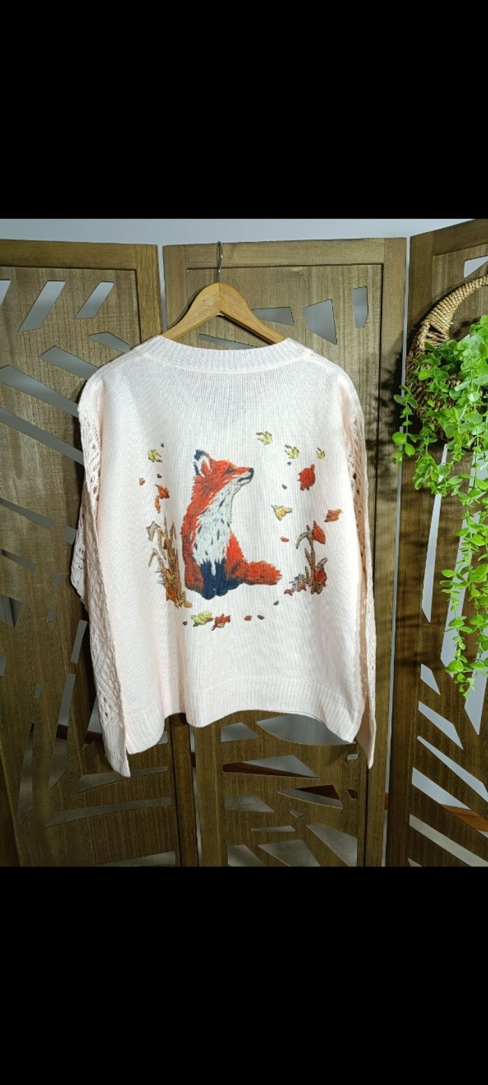 Pull renard original taille xl neuf - boutique indépendante - photo numéro 2