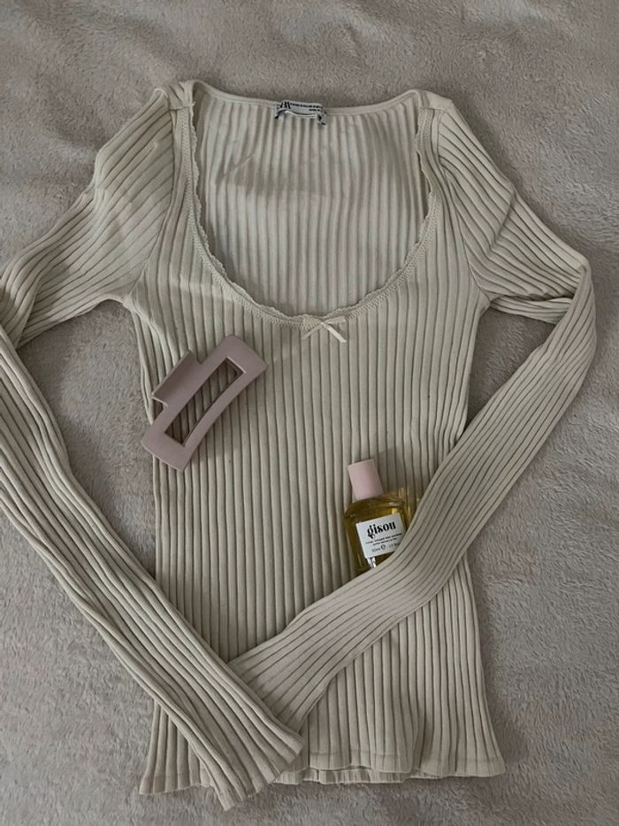 t-shirt beige zara
