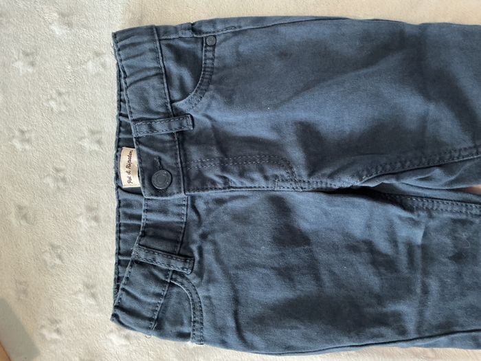 pantalon léger bleu pat et ripaton 6 mois taille réglable - photo numéro 7