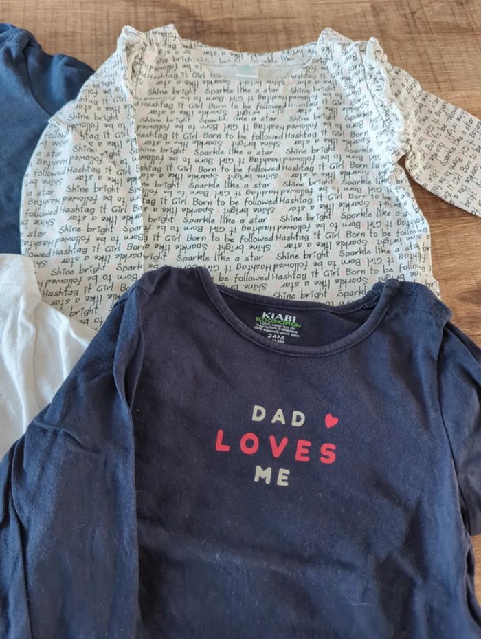 Lot de 4 tee shirts manches longues 24 mois - photo numéro 3