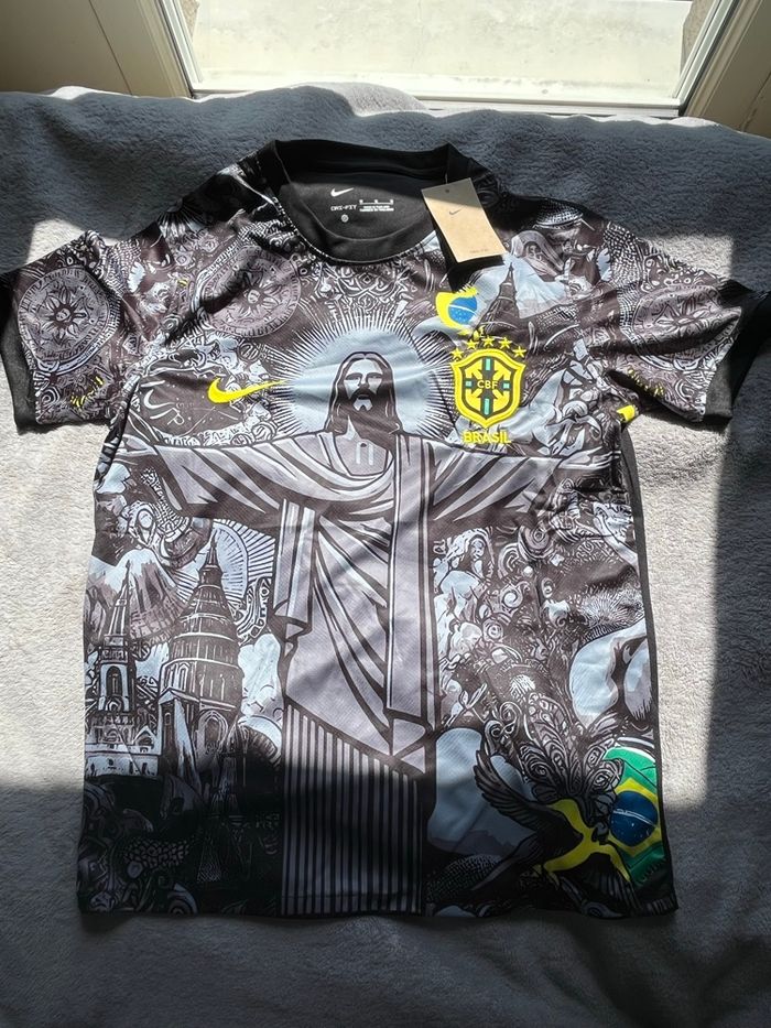 Nike T-shirt Brésil Gris – Taille M – Neuf - photo numéro 7
