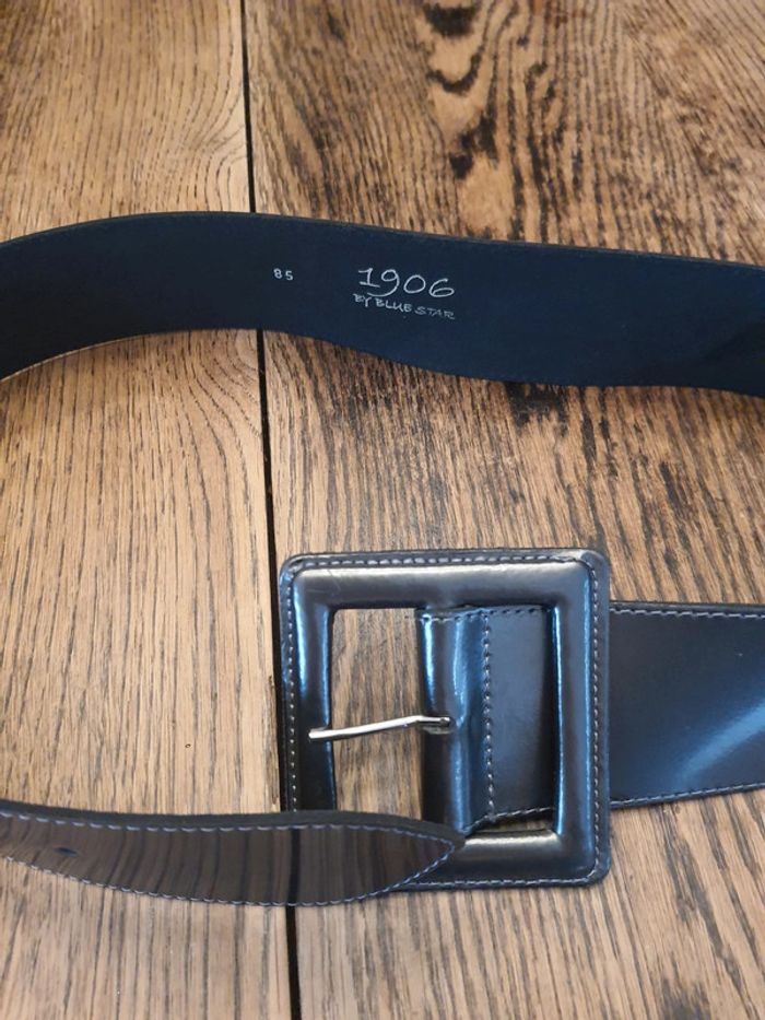 Ceinture noir brillant 1906 by Blue Star 85cm - photo numéro 6