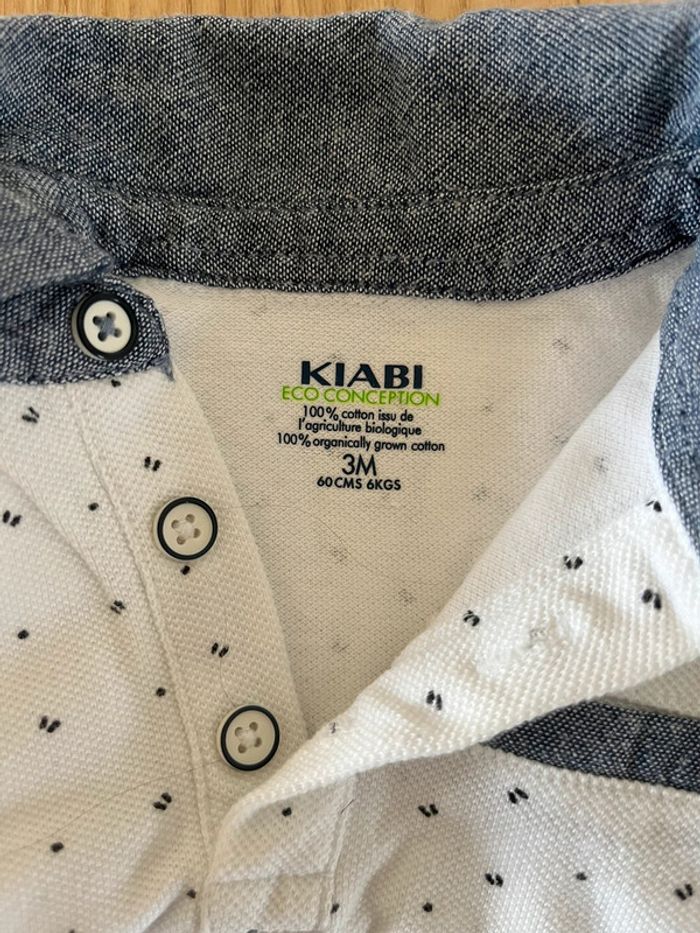Polo garçon 3 mois – Kiabi – Motifs bleu et blanc - photo numéro 4