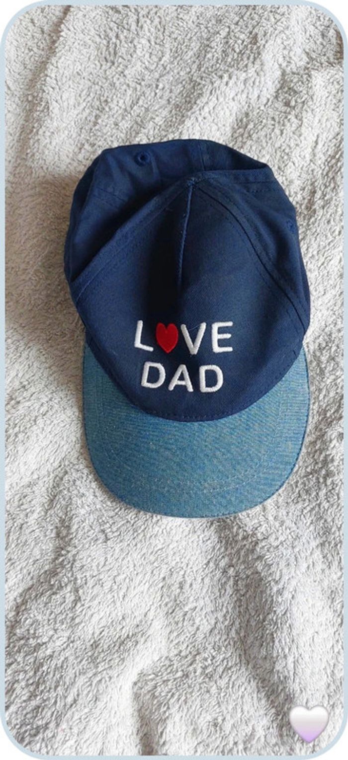 Casquette marine love dad