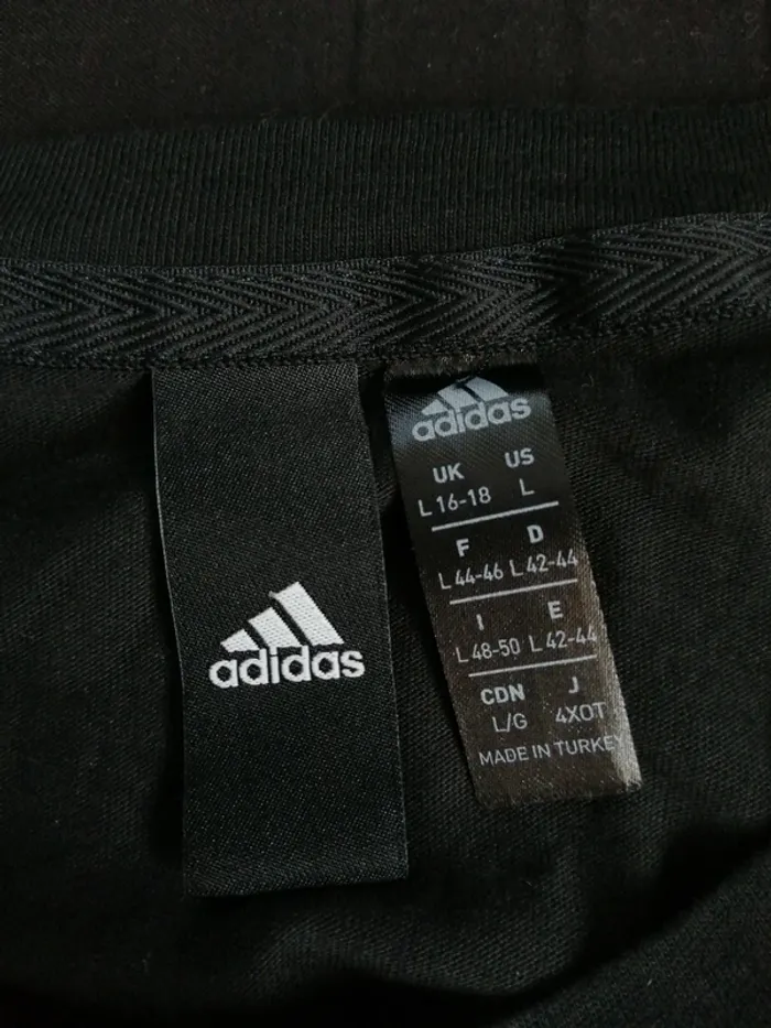 Tee-shirt noir de sport avec logo adidas / Adidas / (L) - photo numéro 3