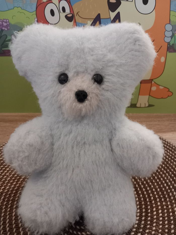 Peluche ours bleu betella vintage 24cm - photo numéro 2