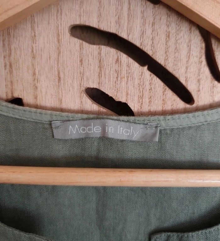 Robe imprimée feuilles argentées T36 Made in Italy - photo numéro 10