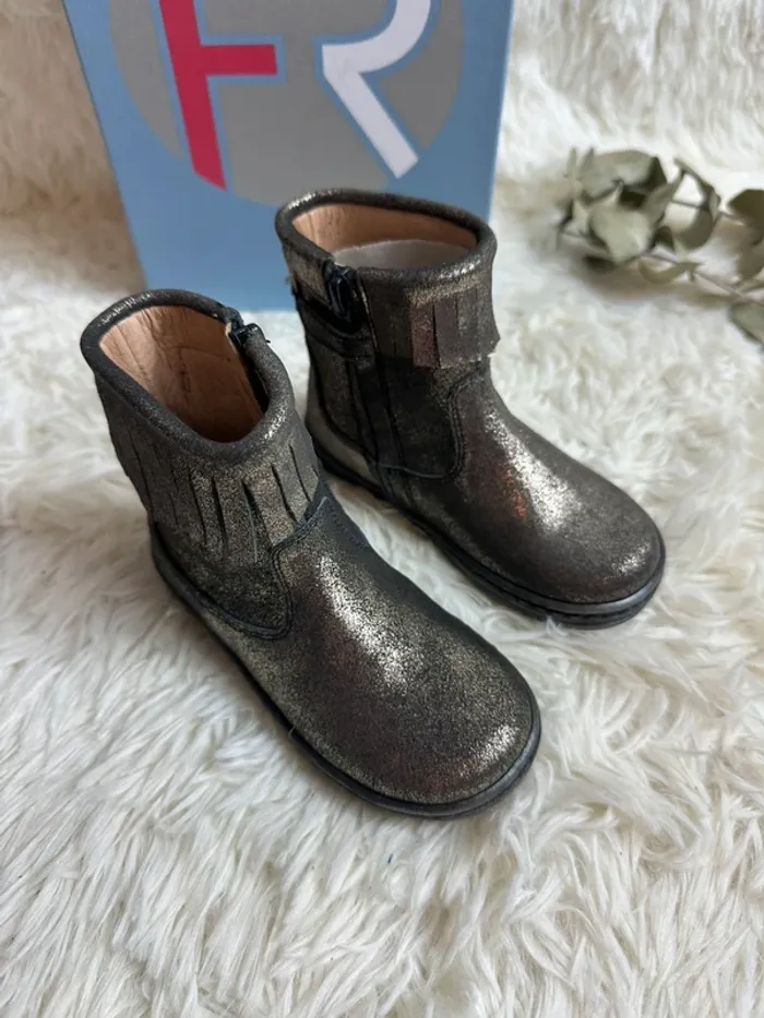 Paire de bottines bronze Franco Romagnoli taille 23 - photo numéro 3