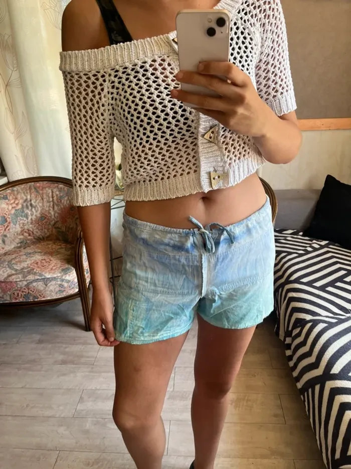 Mini short vintage hippie bohème bohemian grunge - photo numéro 2