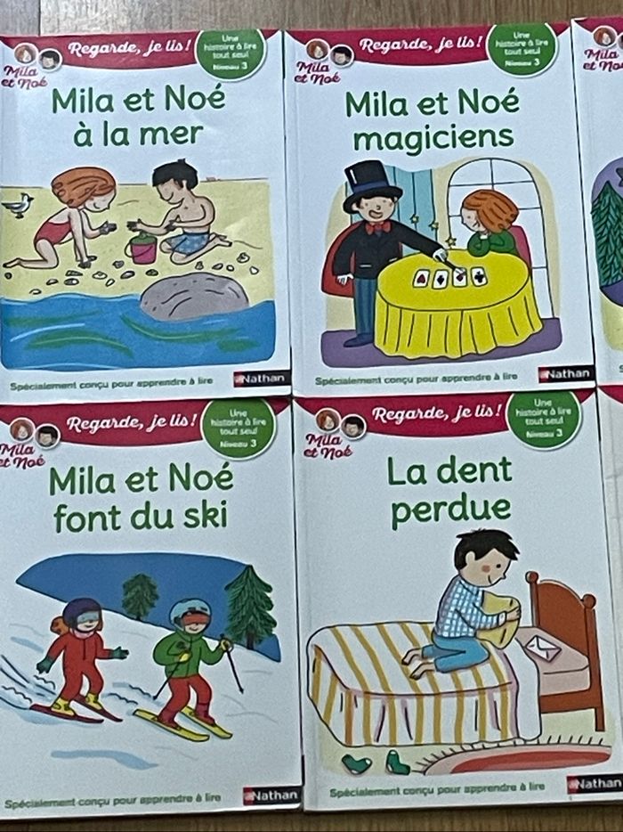 Lot 6 livres apprentissage lecture Regarde je lis avec Mila et Noé niveau 3 - photo numéro 2
