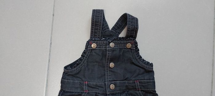 Robe à bretelles en jeans 12 mois - photo numéro 2