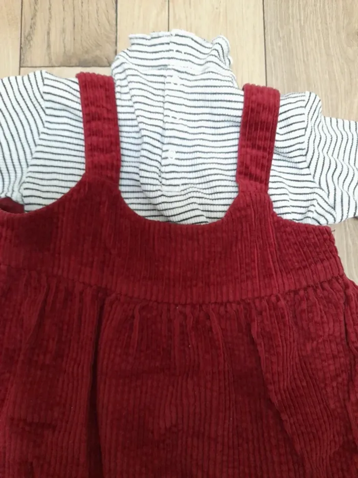 Robe en velours rouge 18 mois - photo numéro 4