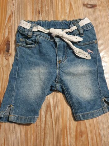 Bermuda Jean fille 9 mois