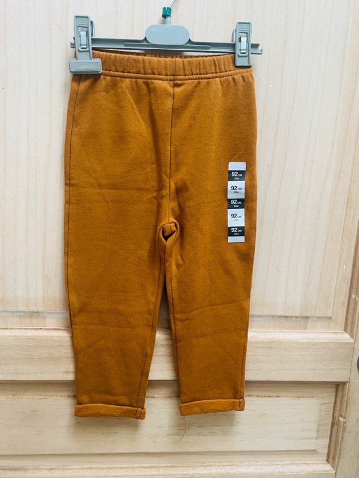 Pantalon type jogging bébé garçon 92 cm camel - doux et chaud - photo numéro 7
